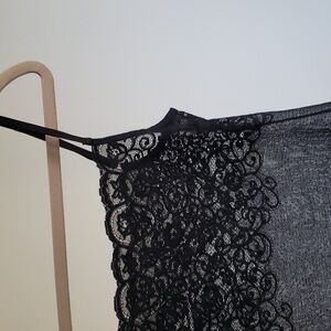 COMMANDO black lace transparent tank top small medium
